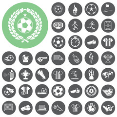 soccer icons set. Vector Illustration eps10