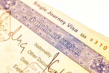 Fototapeta premium Kenya visa