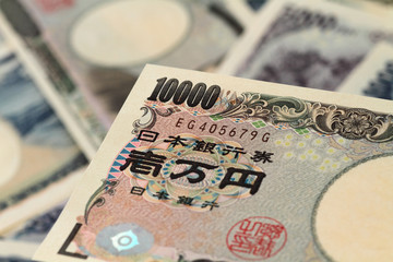 日本円　一万円　クローズアップ