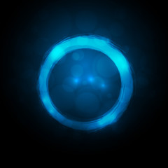 Vector Digital circle brush paint.  Abstract Background