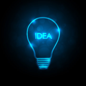 Stylish conceptual digital light bulb idea design