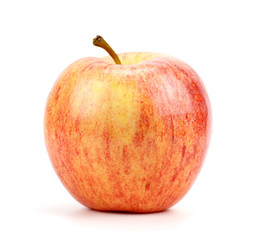 Ripe red apple. Isolated on a white background.