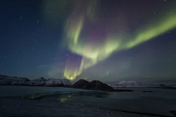 Crédence de cuisine en verre imprimé Cercle polaire Natural phenomenon of Northern Lights (Aurora Borealis)