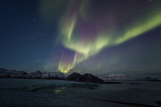 Natural phenomenon of Northern Lights (Aurora Borealis)