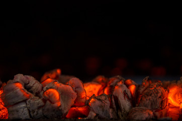 Hot coals in the fire - 70795891