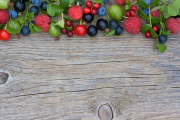 Cowberry, bilberry, gooseberry, blueberry, currant, cherry, rasp