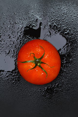 Red wet tomato