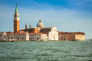 Fototapeta na wymiar The church and monastery at San Giorgio Maggiore in the lagoon o
