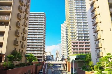 The residential area of high rise apartment