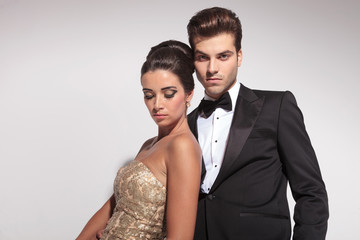 woman is leaning on her lover