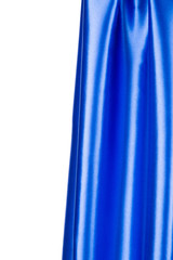 Closeup of elegant shiny blue silk.