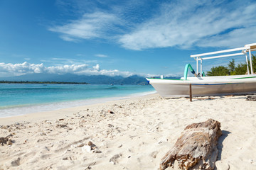 Tropical beach on Gili Trawangan, Indonesia