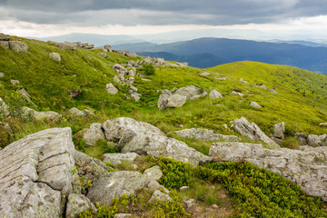 stones and boulders in  hight mountains