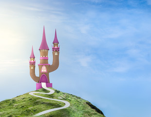 Ilustration of a fairytale castle