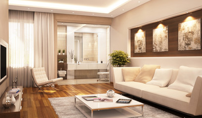 Modern interior in hotel