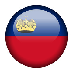 Obraz premium Uzbekistan flag button