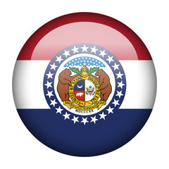 Obraz premium Flag button - Missouri