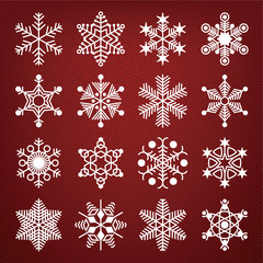 Vector snowflake collection