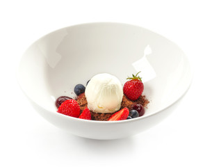 Dessert with ice cream