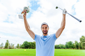 Happy winner.