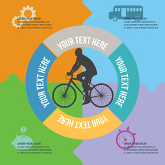 Bicycle infographics, vector format