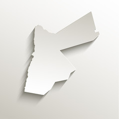 Jordan map card paper 3D natural vector