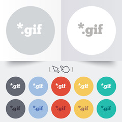 File GIF sign icon. Download image file.