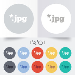 File JPG sign icon. Download image file.