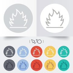 Fire flame sign icon. Heat symbol.