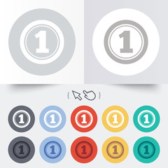 First place award sign. Winner symbol.