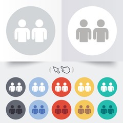 Friends sign icon. Social media symbol.