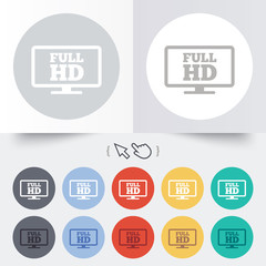 Full hd widescreen tv. High-definition symbol.