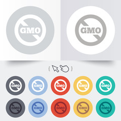 No GMO sign. Without Genetically modified food.