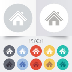 Home sign icon. Main page button. Navigation