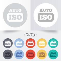 ISO Auto photo camera sign icon. Settings symbol