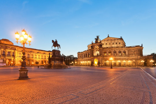 Dresden - Germany - Semper opera at dawn