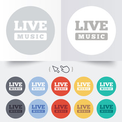 Live music sign icon. Karaoke symbol.