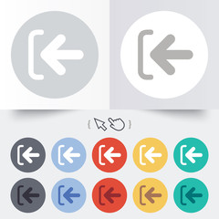 Login sign icon. Sign in symbol. Arrow.