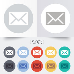 Mail icon. Envelope symbol. Message sign.