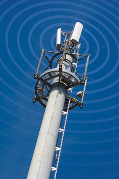 Sendemast & Strahlung, vertikal