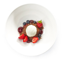 Dessert with ice cream