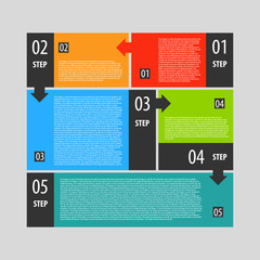 Infographics options banner steps set.