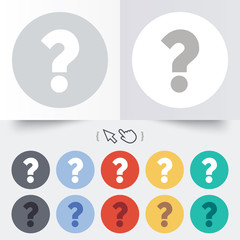 Question mark sign icon. Help symbol.