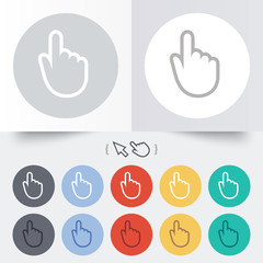 Fototapeta premium Hand cursor sign icon. Hand pointer symbol.