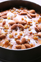 Homemade apple pie, close-up