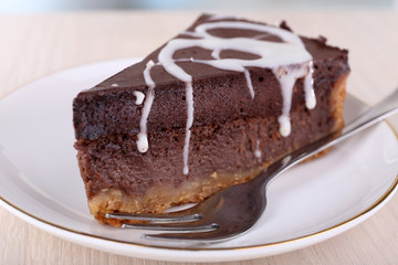 Piece of chocolate cake