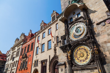 Fototapeta na wymiar astronomische Uhr am historischen Rathaus in Prag