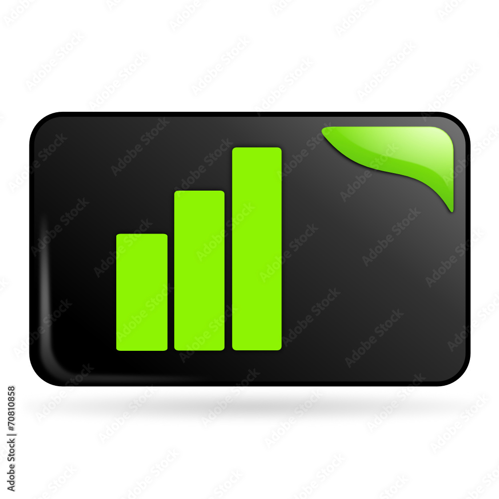 Poster graphique sur bouton web rectangle vert