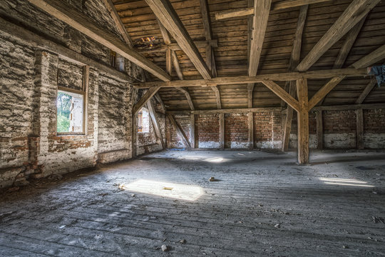 Loft in an old, abandoned building
