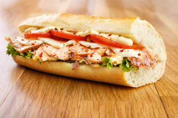 Smoked salmon sandwich